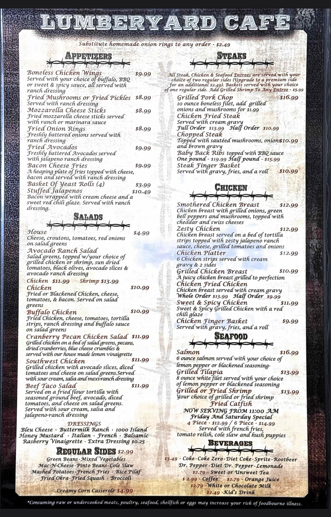 Lumberyard cafe menu1